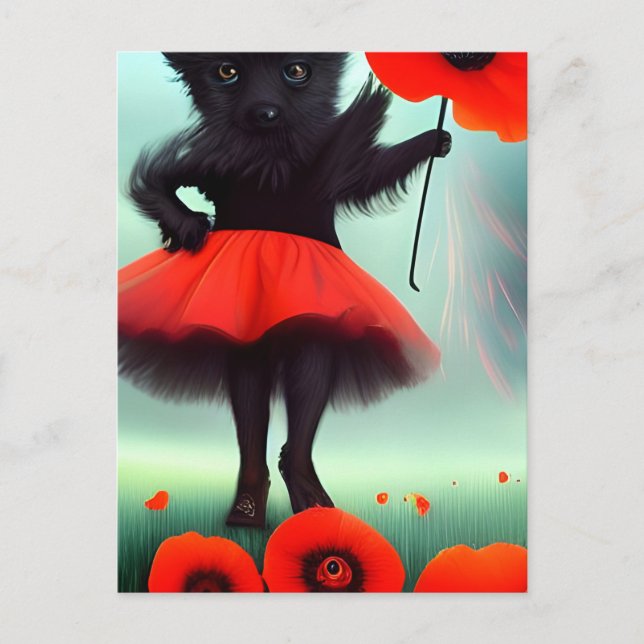 Carte Postale Fleur de toto et de crapet rouge (Devant)
