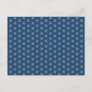 Carte Postale Fleur de vie / Blume des Lebens - motif d'argent