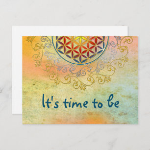 Carte Postale Fleur De Vie - Ornements Vintages Mandala 1