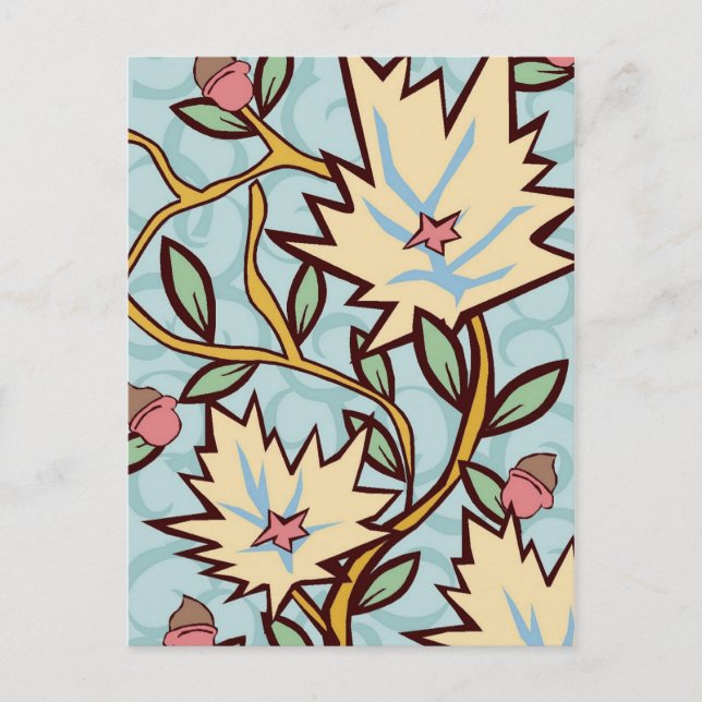 Carte Postale Fleur de vigne Art Nouveau (Devant)