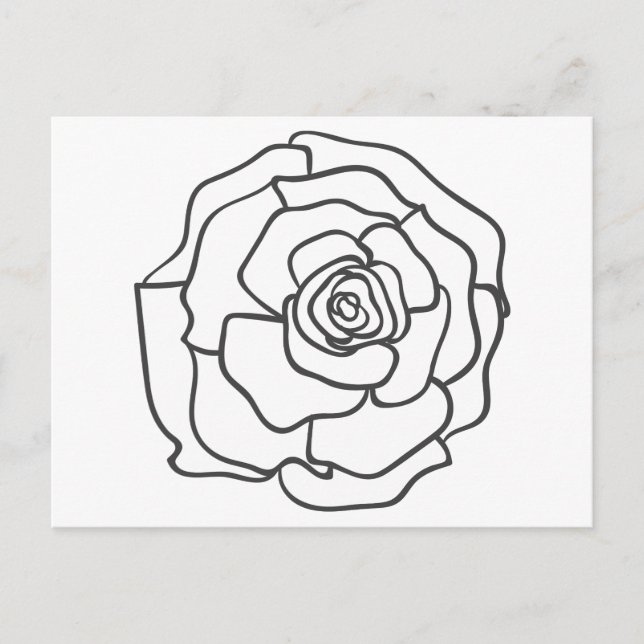 Carte Postale Fleur Décrite (Devant)