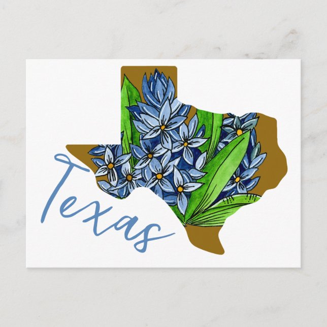Carte Postale Fleur d'état du Texas (Devant)