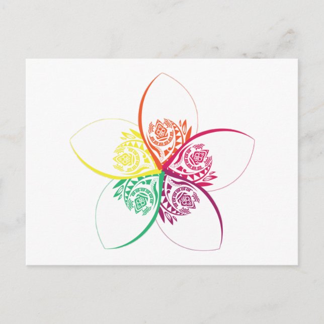 Carte Postale fleur d'île (Devant)