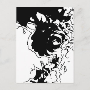 Carte Postale Fleur Doodle