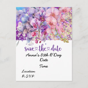 Carte postale "Fleur d'orchidée" pour annoncer une