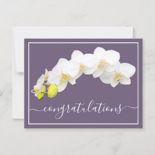 Carte Postale Fleur d'orchidée violet Arrière - plans Félicitati