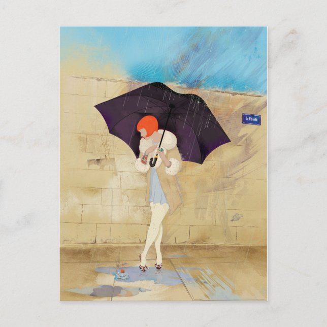 Carte Postale Fleur du jour de la pluie (Devant)