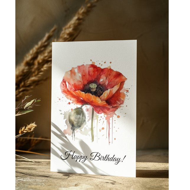 Carte Postale Fleur écarlate, sur mesure (Créateur téléchargé)