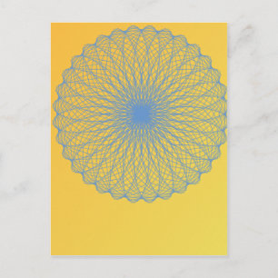 Carte Postale fleur en jaune 482 art abstrait