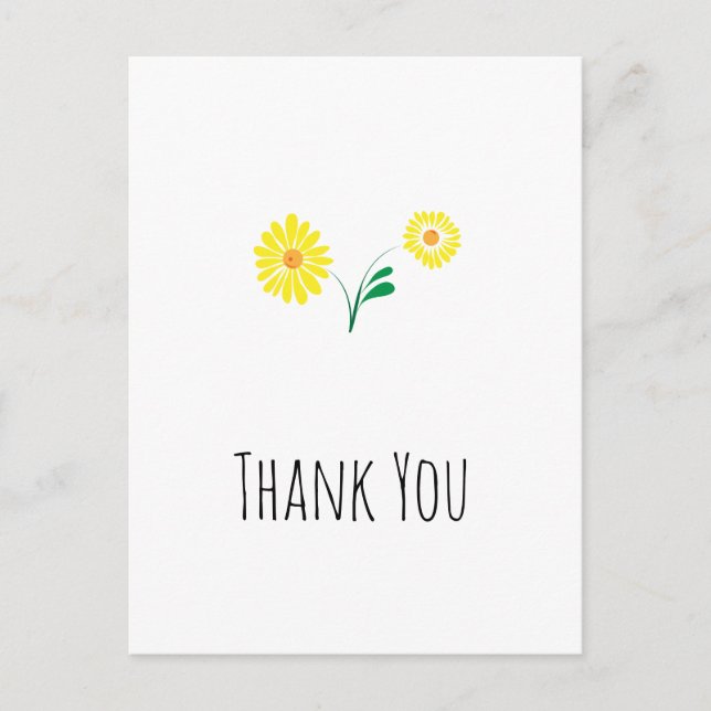 Carte Postale Fleur ensoleillée merci (Devant)