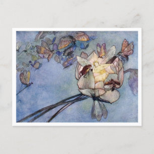 Carte Postale Fleur et papillons de Warwick Goble Post