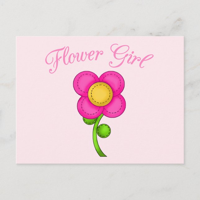 Carte Postale Fleur fille (Devant)