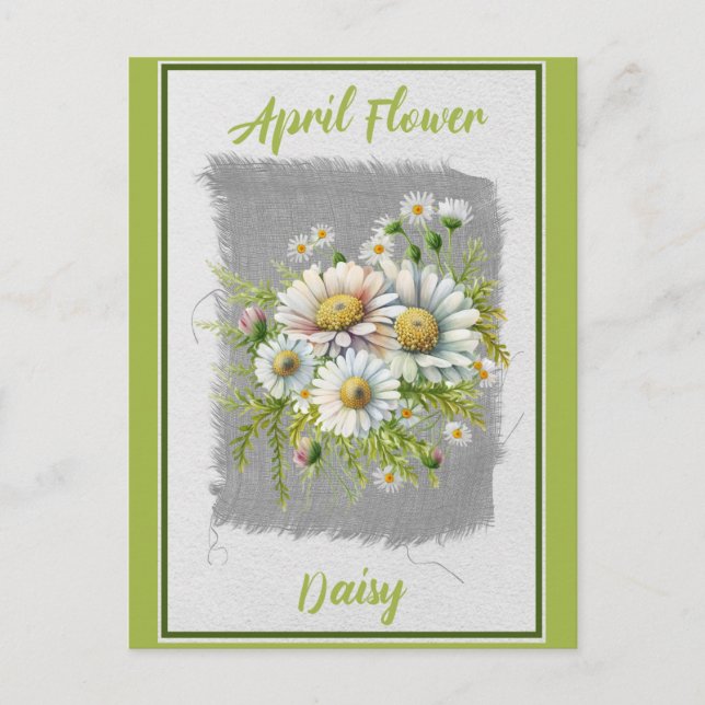 Carte Postale Fleur Fleur Daisy vintage (Devant)