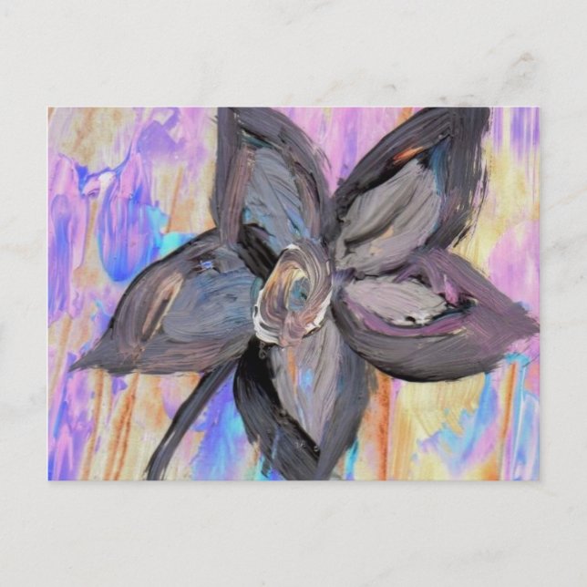 Carte Postale Fleur foncée (Devant)