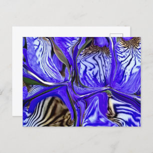 Carte Postale Fleur Iris Violet