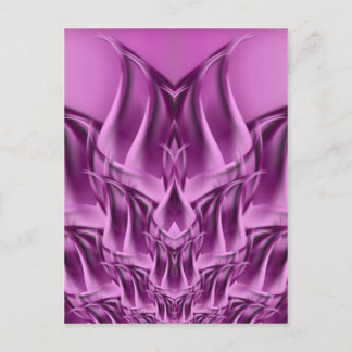 Carte Postale Fleur Lotus fractale Abstraite