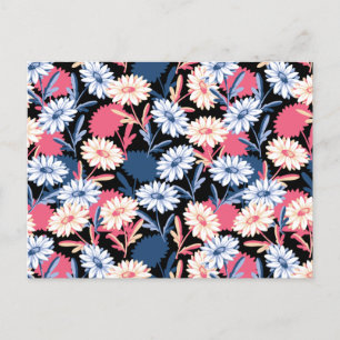 Carte Postale Fleur marguerite romantique dans la nuit