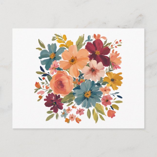 Carte Postale Fleur Moderne  (Devant)
