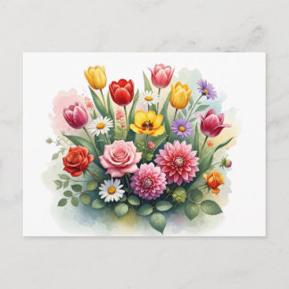 Carte Postale Fleur Moderne