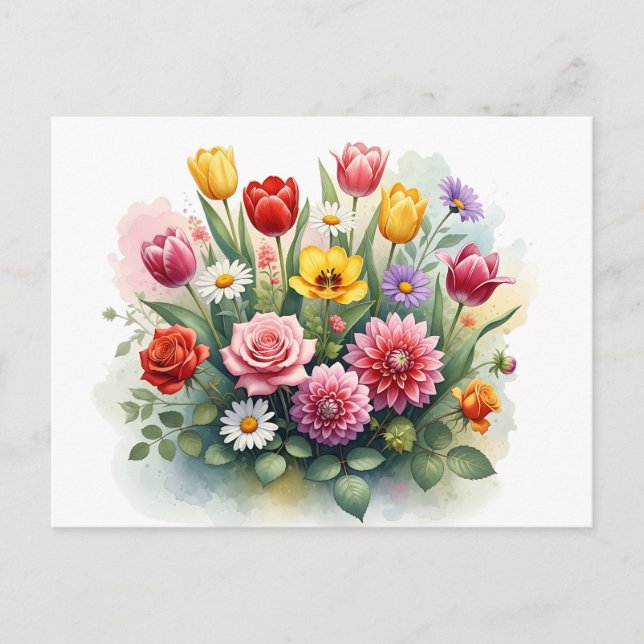 Carte Postale Fleur Moderne  (Devant)