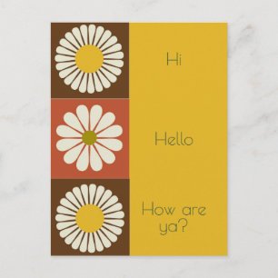 Carte Postale Fleur moisi Gras Blanc Jaune Tous les jours