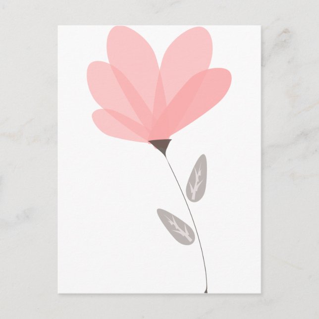 Carte Postale fleur opaque (Devant)