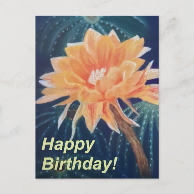 Carte Postale Fleur orange (Devant)