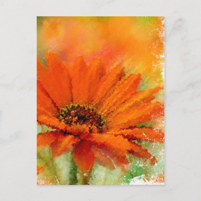 Carte Postale Fleur orange (Devant)