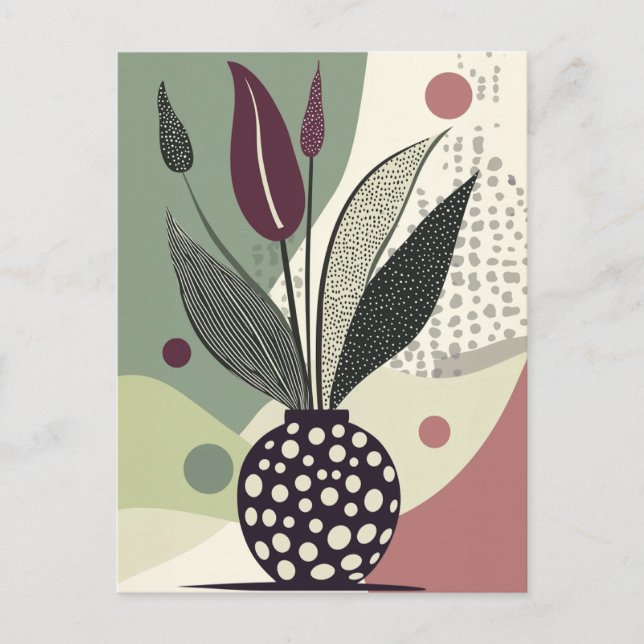 Carte Postale Fleur point n° 021 (Devant)