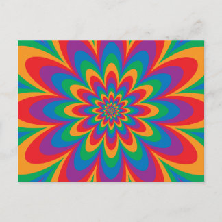 Carte Postale Fleur Pop Art