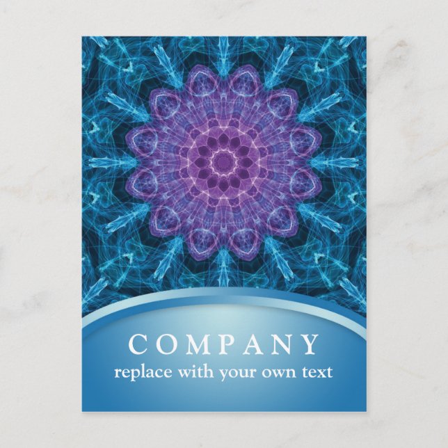 Carte Postale Fleur pourpre spirituelle Mandala (Devant)