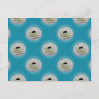 Carte postale Fleur Ranunculus Blanc