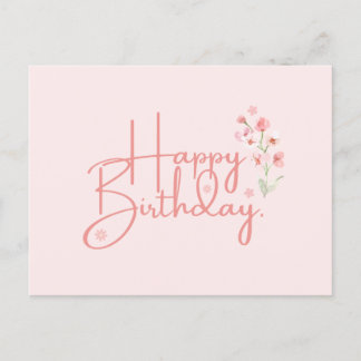 Carte postale Fleur Rose Anniversaire