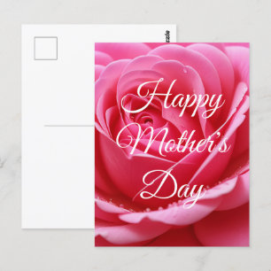 Carte Postale Fleur Rose de la Fête des mères heureuse sur mesur