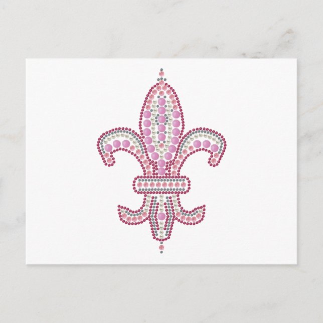 Carte Postale Fleur rose de Lis (Devant)