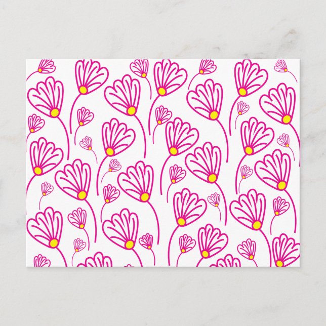 Carte Postale Fleur rose Fleurs (Devant)