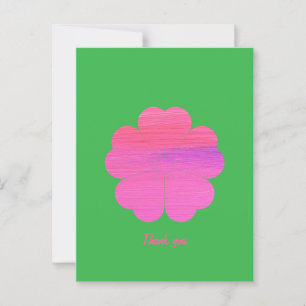 Carte Postale Fleur Rose Géométrique Moderne Minimaliste Personn