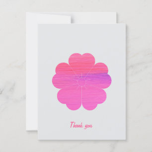 Carte Postale Fleur rose géométrique moderne minimaliste personn
