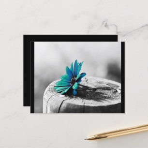 Carte Postale Fleur sarcelle