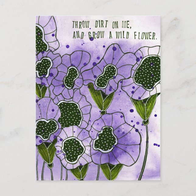 Carte Postale Fleur sauvage (Devant)