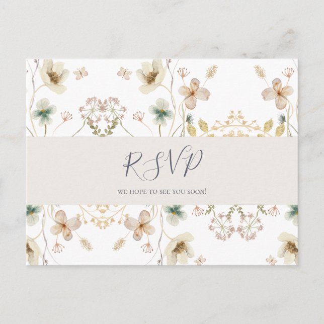 Carte Postale Fleur sauvage printanière | Demande de chanson bla (Devant)
