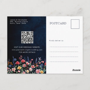Carte Postale Fleur sauvage Rustic Country Calendar Enregistrer