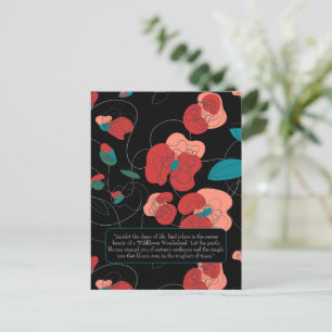 Carte Postale Fleur sauvage Wonderland motif de fleurs stylisé