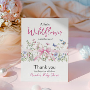 Carte Postale Fleur Sauvageonne Fille Florale Rose Bébé Naissanc