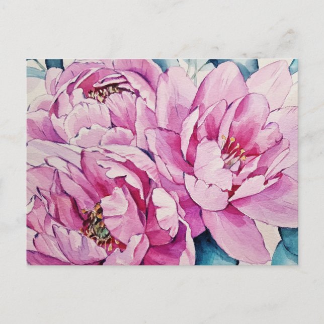 Carte Postale Fleur Vintage (Devant)