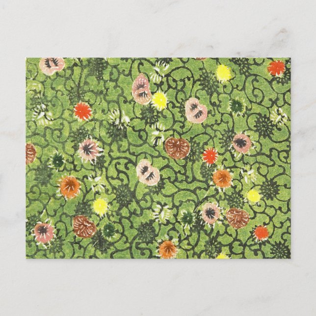 Carte Postale Fleur vintage Bingata Blossom (Devant)
