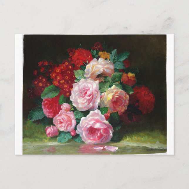 Carte Postale Fleur vintage magnifique (Devant)