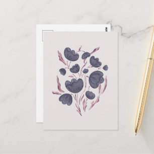 Carte Postale Fleur violet foncé esthétique
