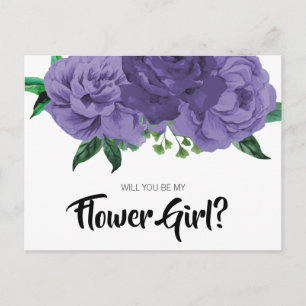 Carte postale Fleur Violet Pourpre Sois Ma Demoise