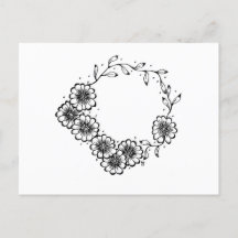 Fleur Wreath noir et blanc